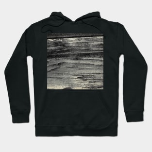 Abstract Stripes Modern Black & Ivory Smoky Hoodie